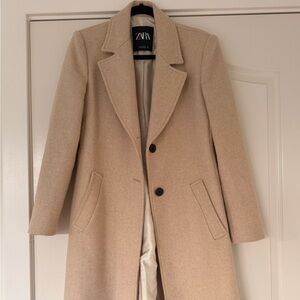 Zara Light Tan Wool blend trench coat